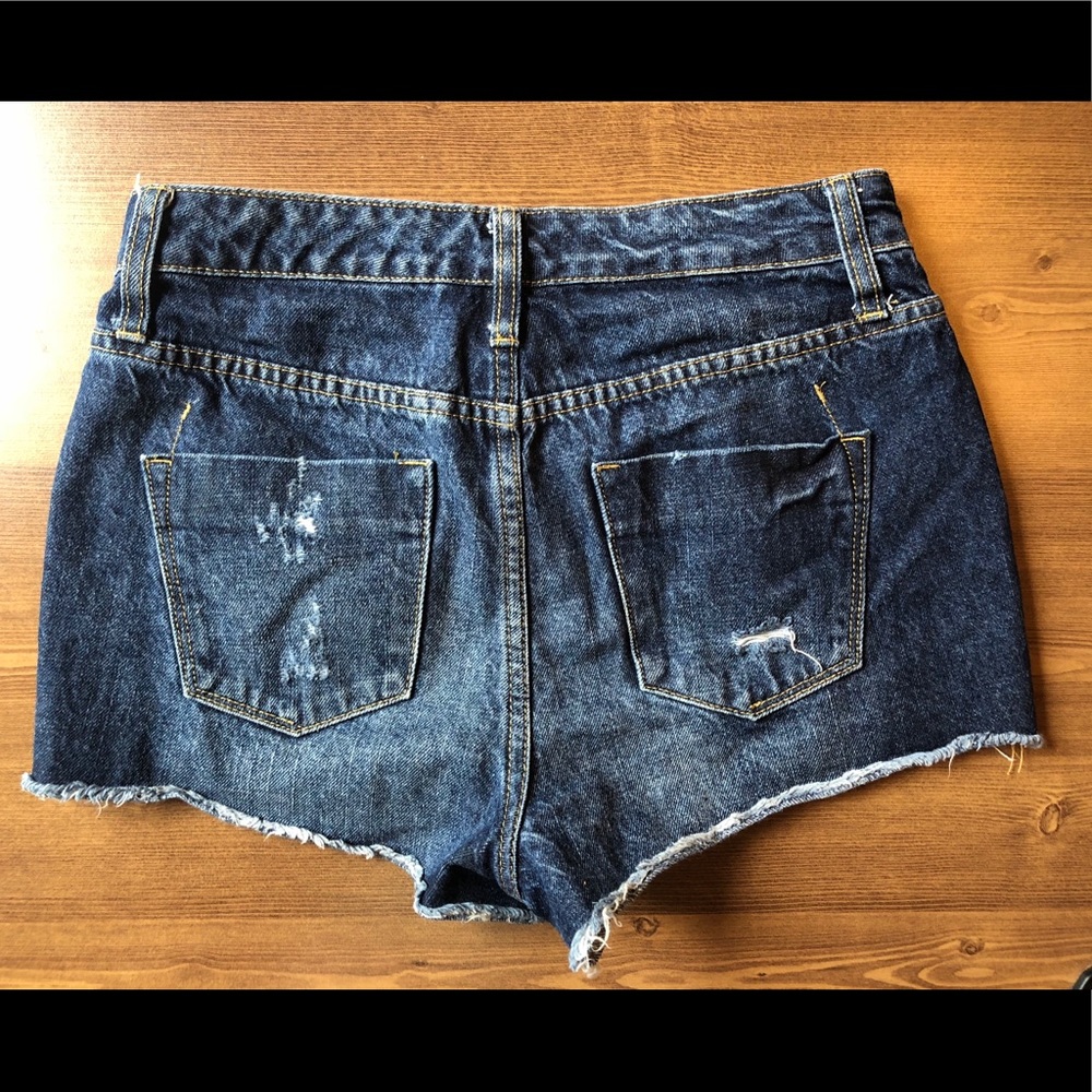 High Rise Denim Shorts - Picture 3 of 4